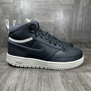 Nike Court Vision Mid Winter Women 8.5 Dark Smoke Grey Rugged NEW DR7882-003